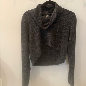CAbi Charcoal Cowl Neck Sweater